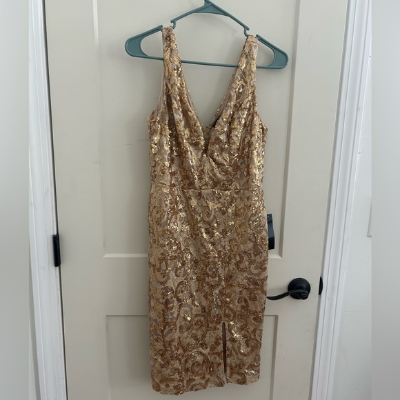 VENUS | Dresses | Venus Gold Sequin Dress | Poshmark